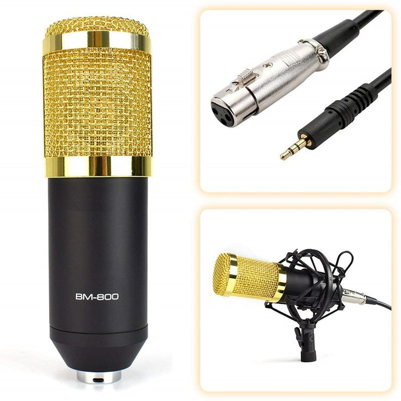 Microfone Estúdio Profissional Pop Filter Com Braço Articulado